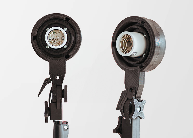 Rótula de luz contínua con montura BOWENS